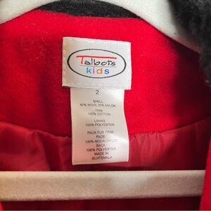 Talbots | Jackets & Coats | Talbots Kids Wool Blend Red And Black ...
